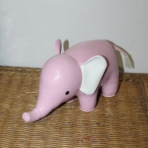 Züny elephant bookend.  Leather Vegan Bookend Doorstop.